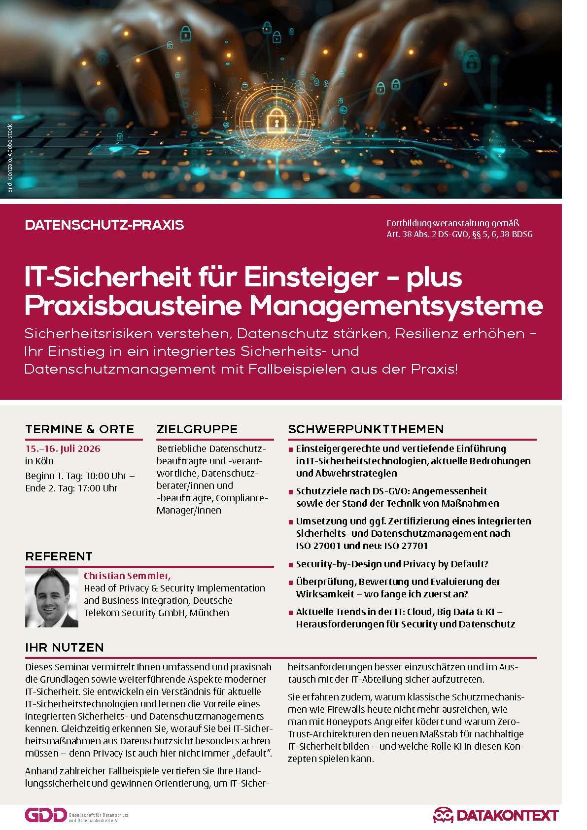 IT-Sicherheit für Einsteiger – plus Praxisbausteine Managementsysteme IT-Sicherheit für Einsteiger – plus Praxisbausteine Managementsysteme