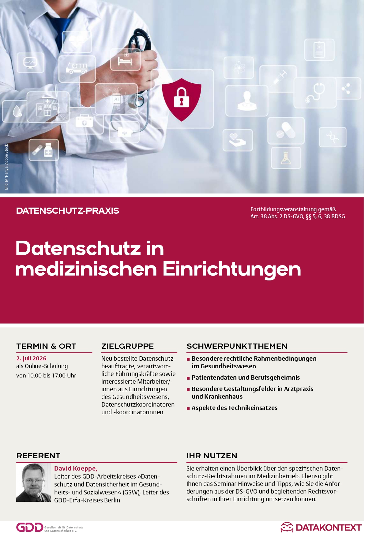 Datenschutz in medizinischen Einrichtungen