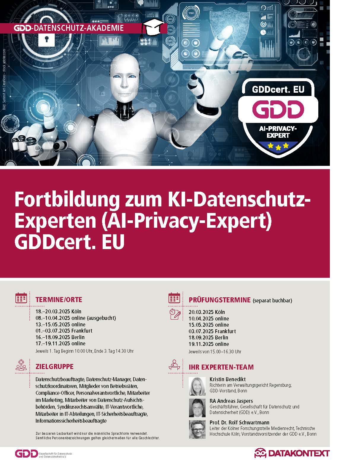Fortbildung_KI-Datenschutz-Experte_2025_GDD-3_Seite_1-min Fortbildung zum KI-Datenschutz-Experten (AI-Privacy-Expert) GDDcert. EU