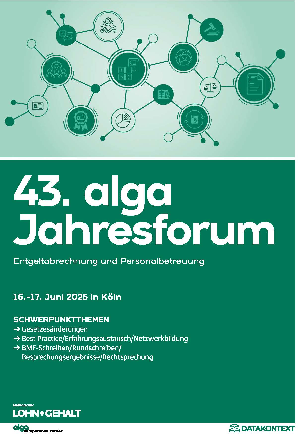 44. alga-Jahresforum - Entgeltabrechnung und Personalbetreuung