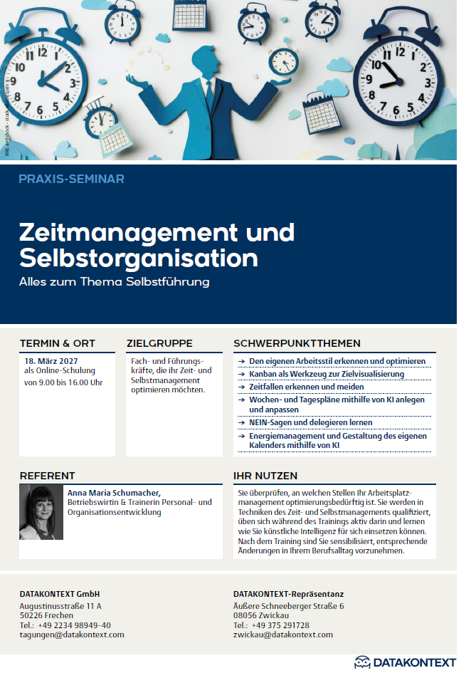 Zeitmanagement und Selbstorganisation