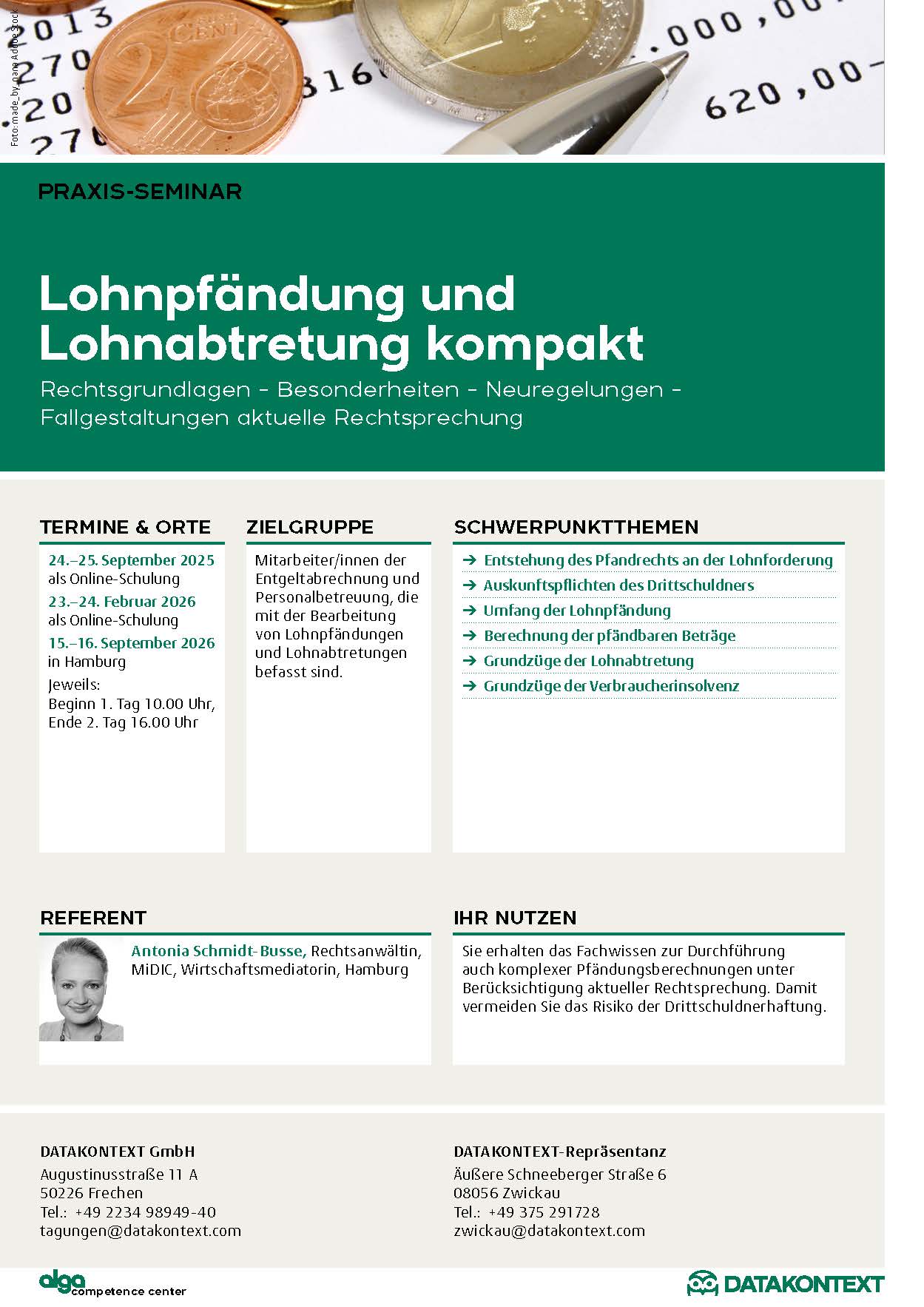 Lohnpfändung und Lohnabtretung kompakt