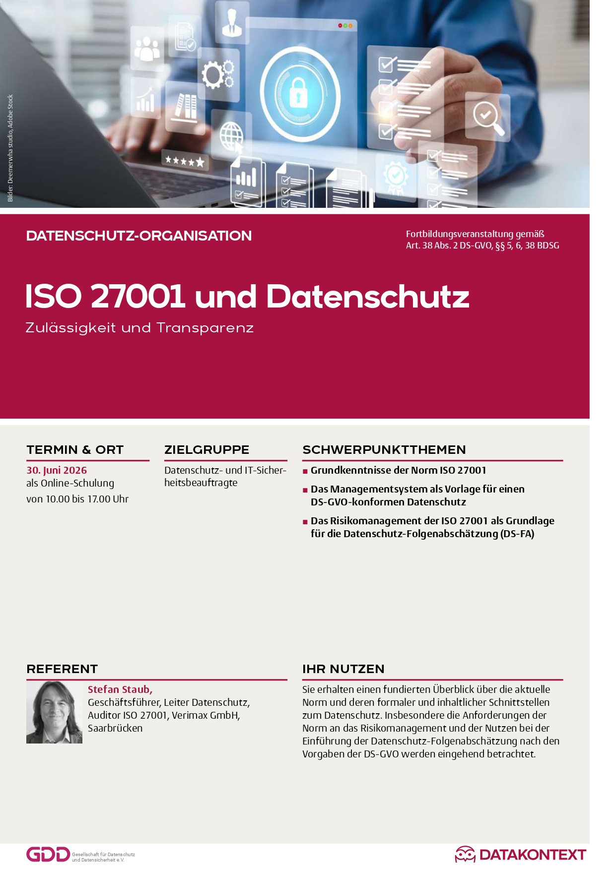 ISO 27001 und Datenschutz