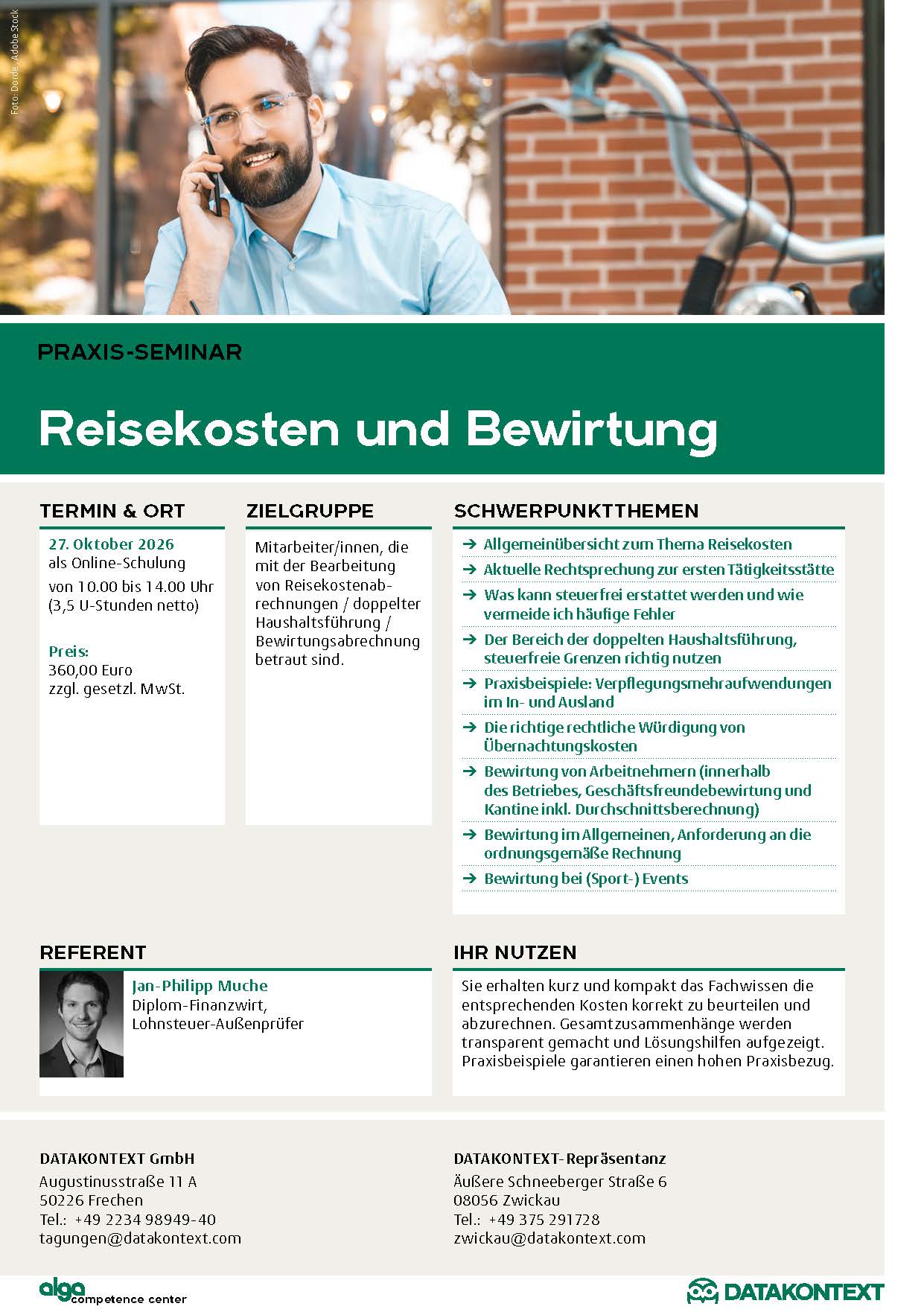 Reisekosten und Bewirtung