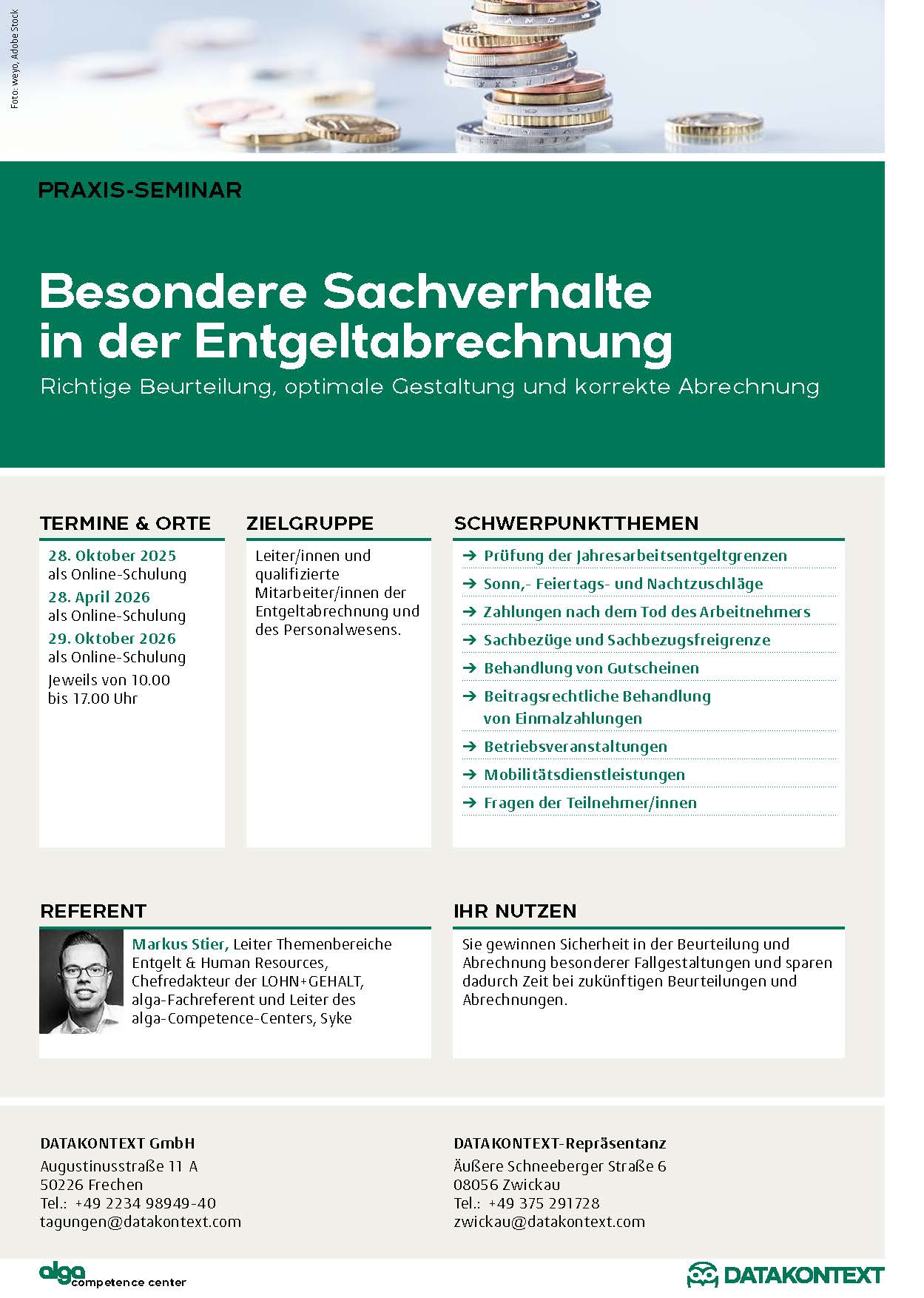 Besondere Sachverhalte in der Entgeltabrechnung