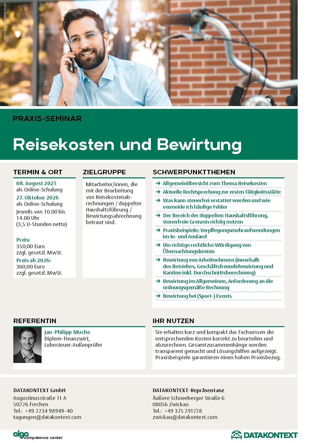 Reisekosten und Bewirtung