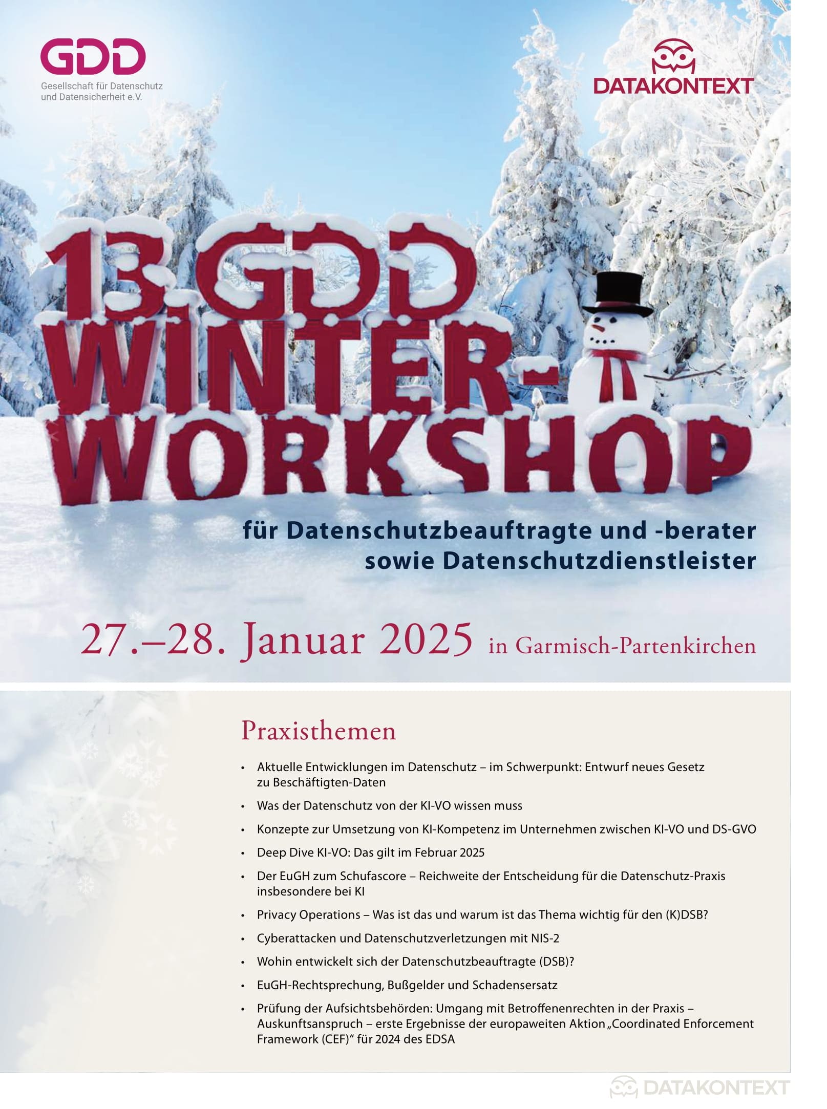 14. GDD-Winter-Workshop