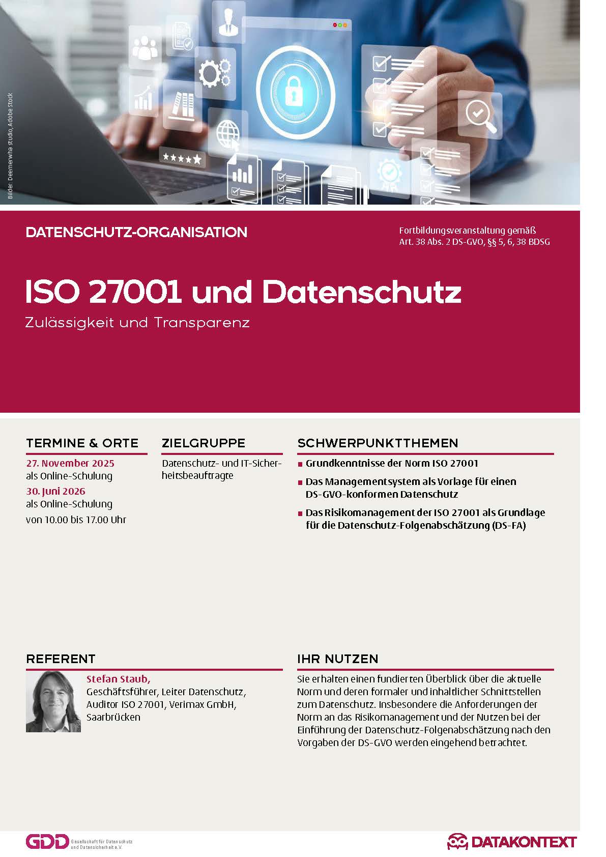 ISO 27001 und Datenschutz
