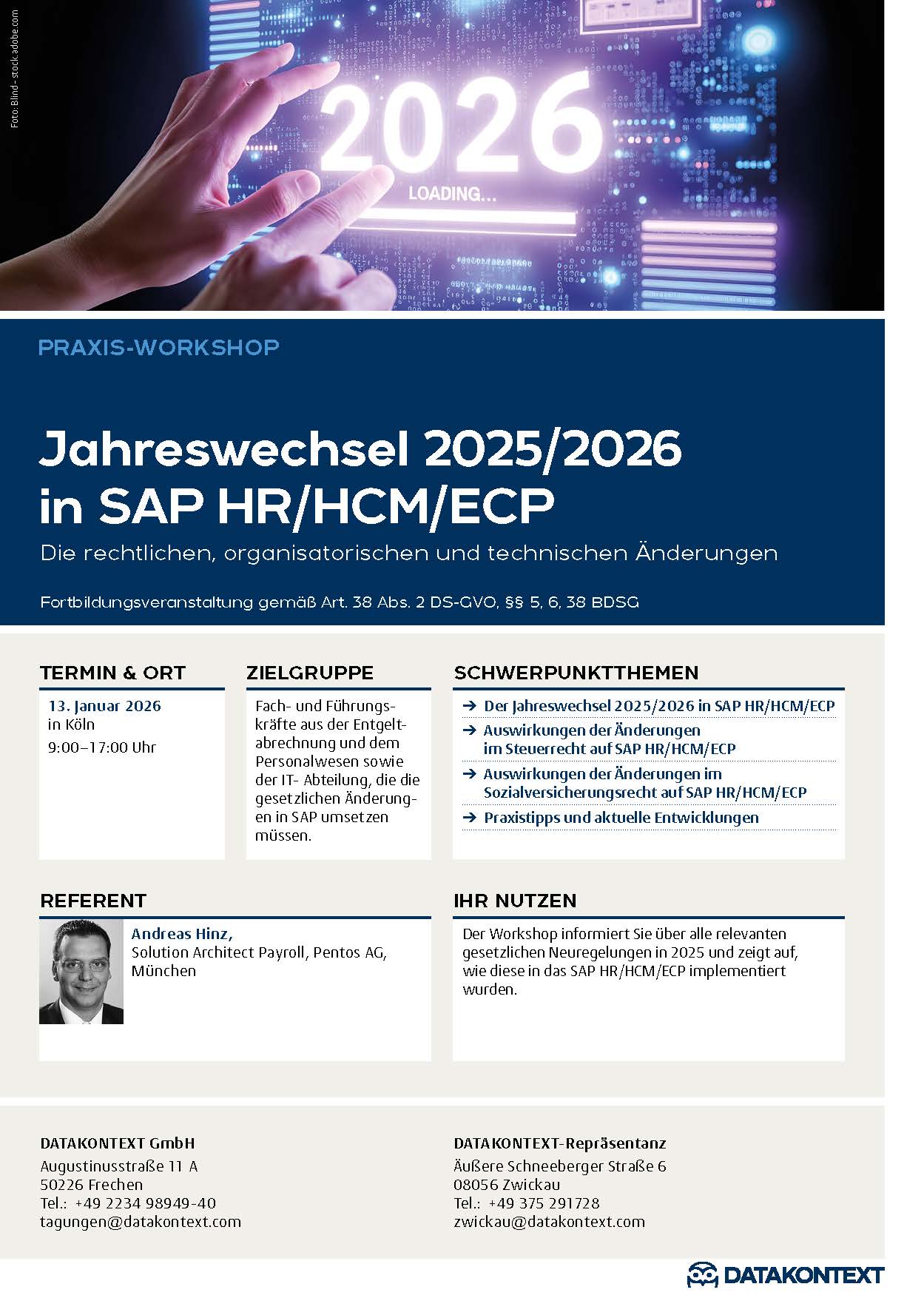 Jahreswechsel 2026/2027 in SAP HR/HCM/ECP
