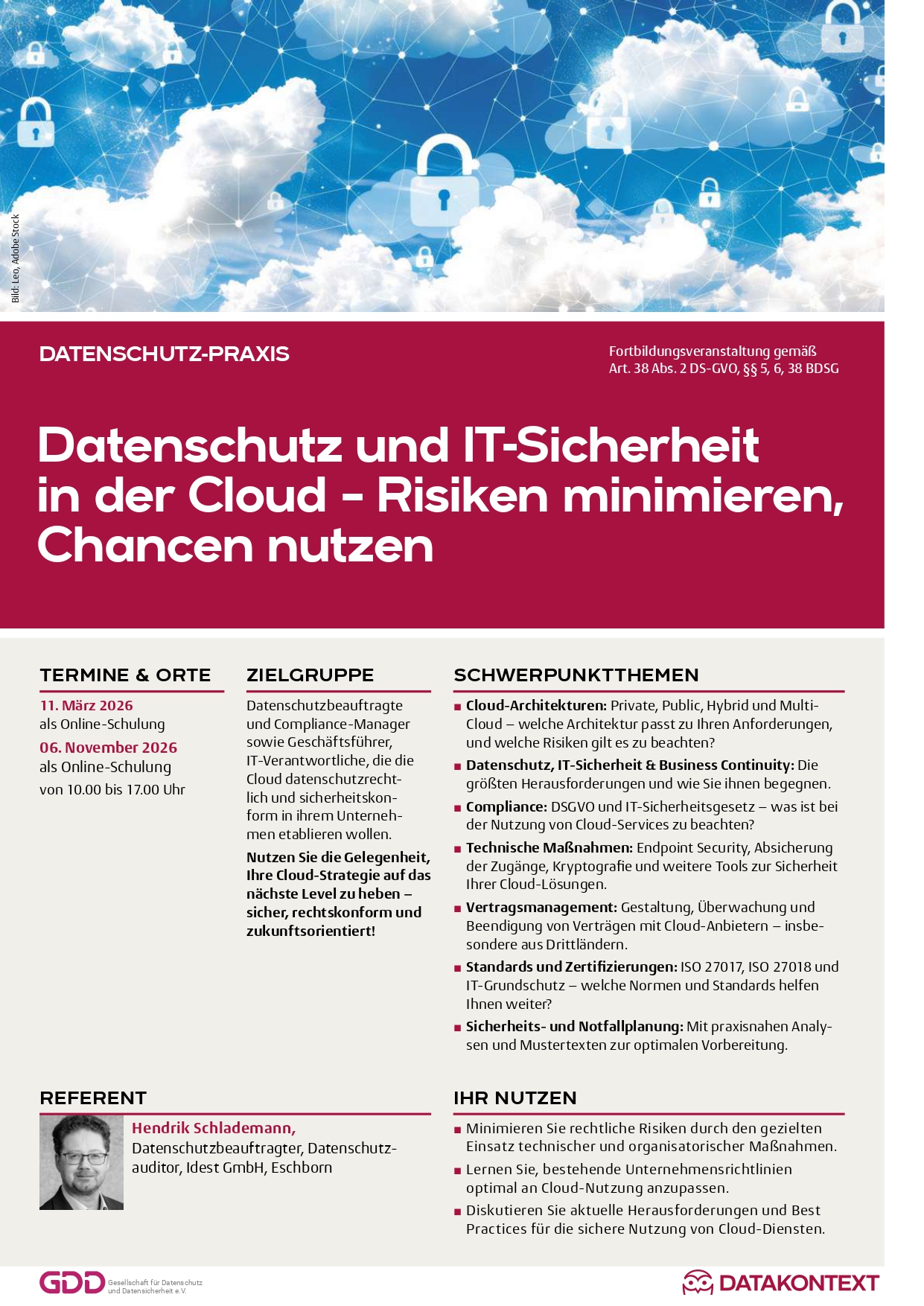 Datenschutz und IT-Sicherheit in der Cloud – Risiken minimieren, Chancen nutzen