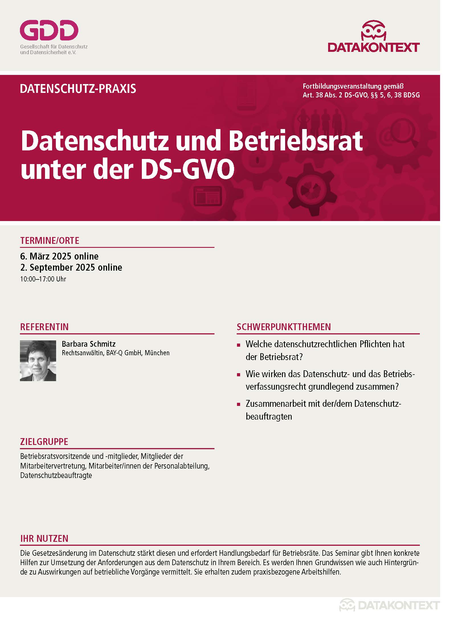 Datenschutz und Betriebsrat unter der DS-GVO