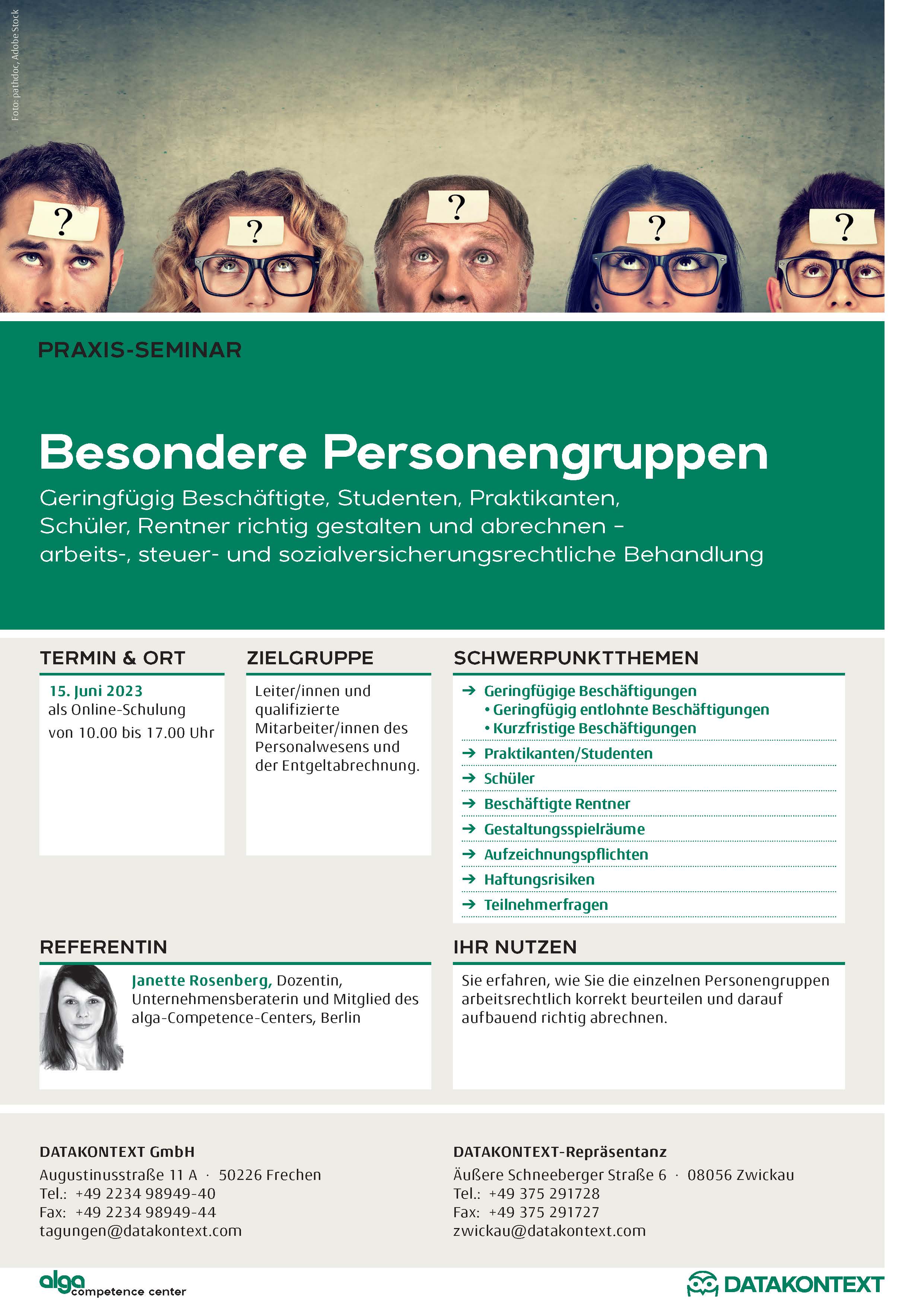 Besondere Personengruppen...