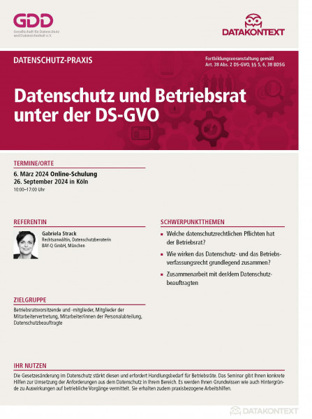 Datenschutz und Betriebsrat unter der DS-GVO