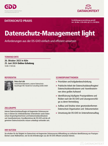 Datenschutz-Management light
