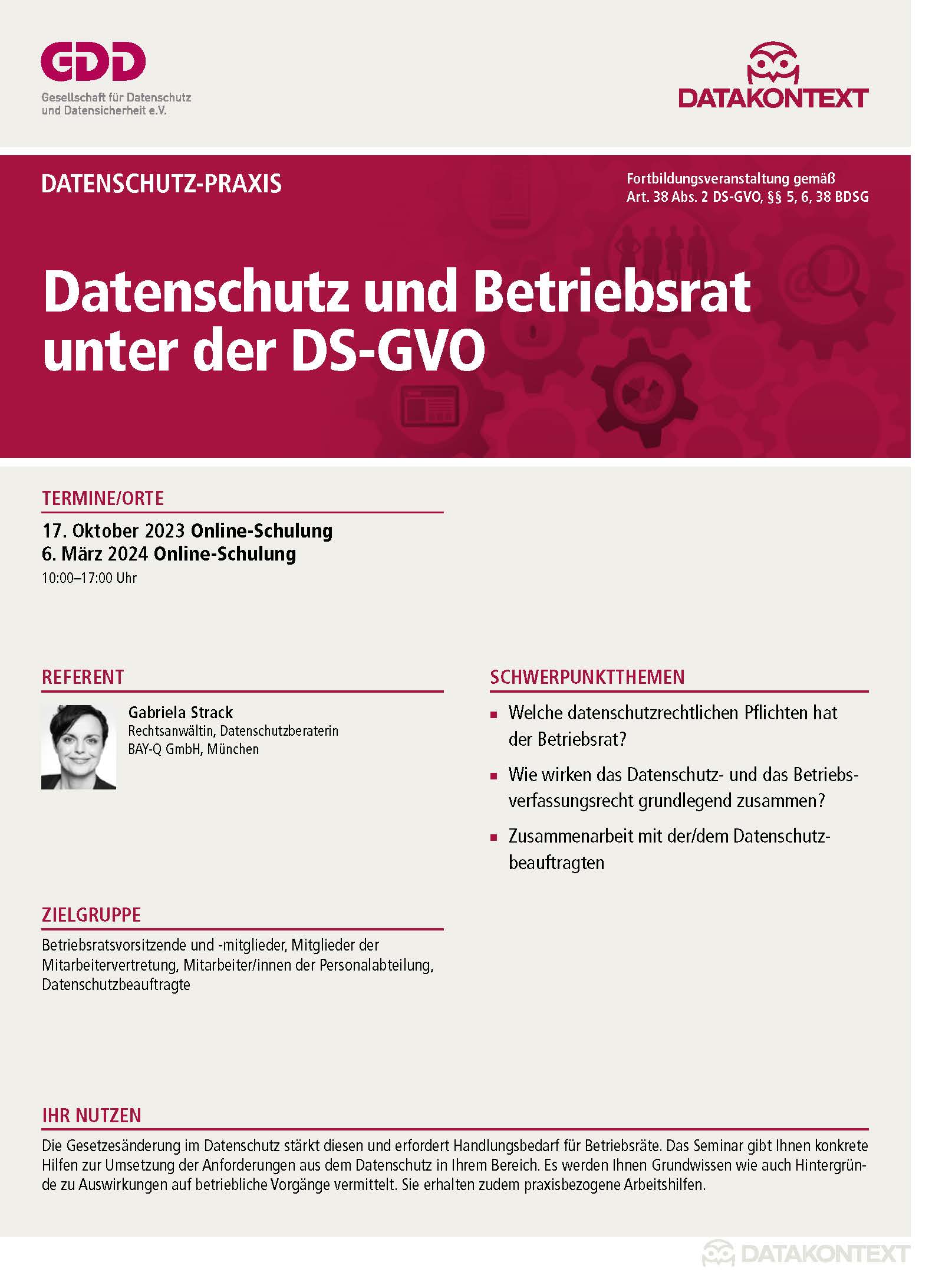 Datenschutz und Betriebsrat unter der DS-GVO