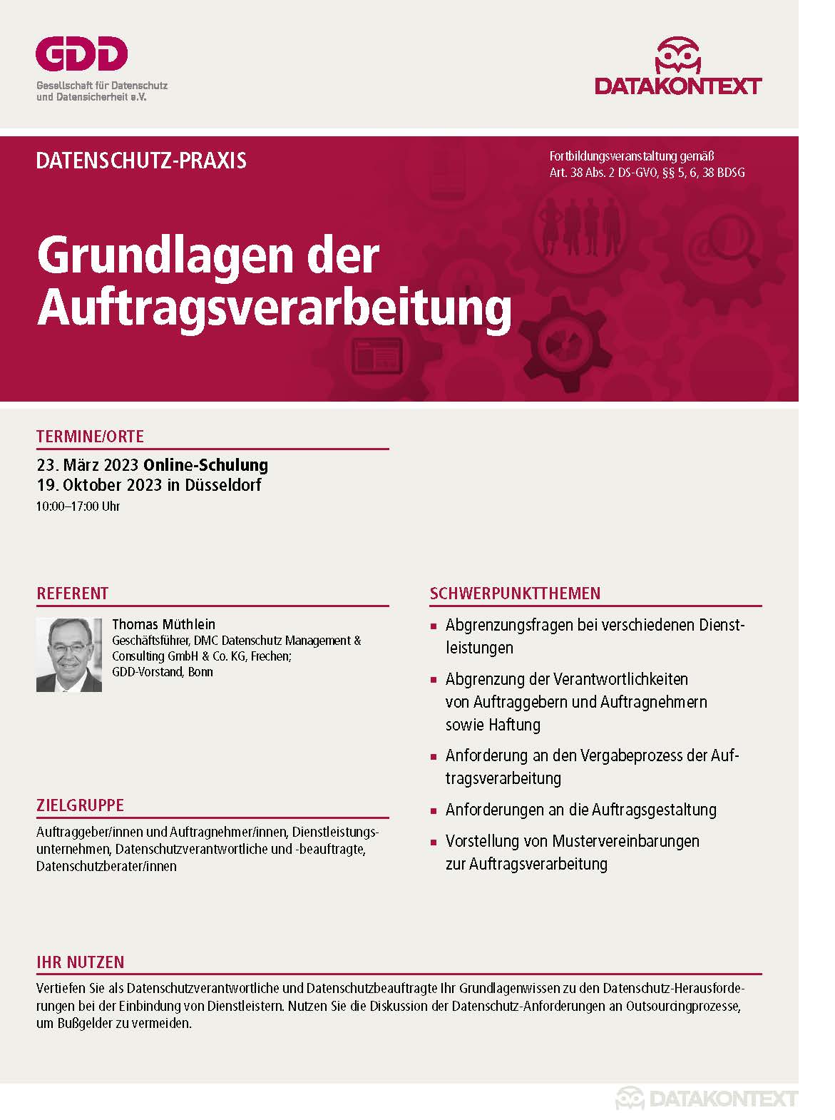 Grundlagen der Auftragsverarbeitung