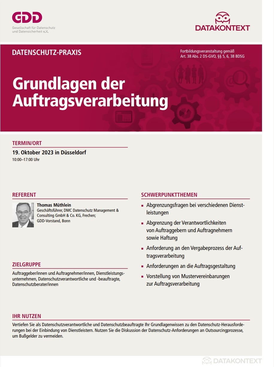 Grundlagen der Auftragsverarbeitung