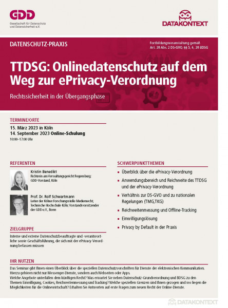 TTDSG: Onlinedatenschutz auf dem Weg zur ePrivacy-Verordnung