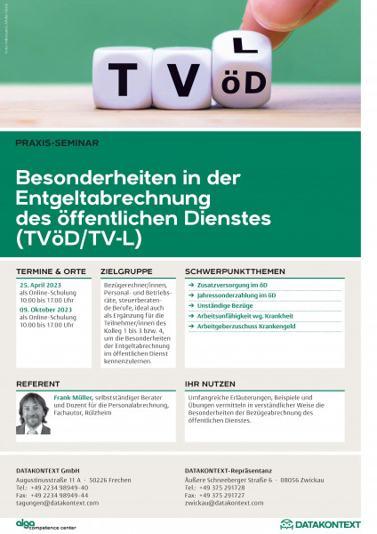 Besonderheiten in der Entgeltabrechnung des öffentlichen Dienstes (TVöD/TV-L)