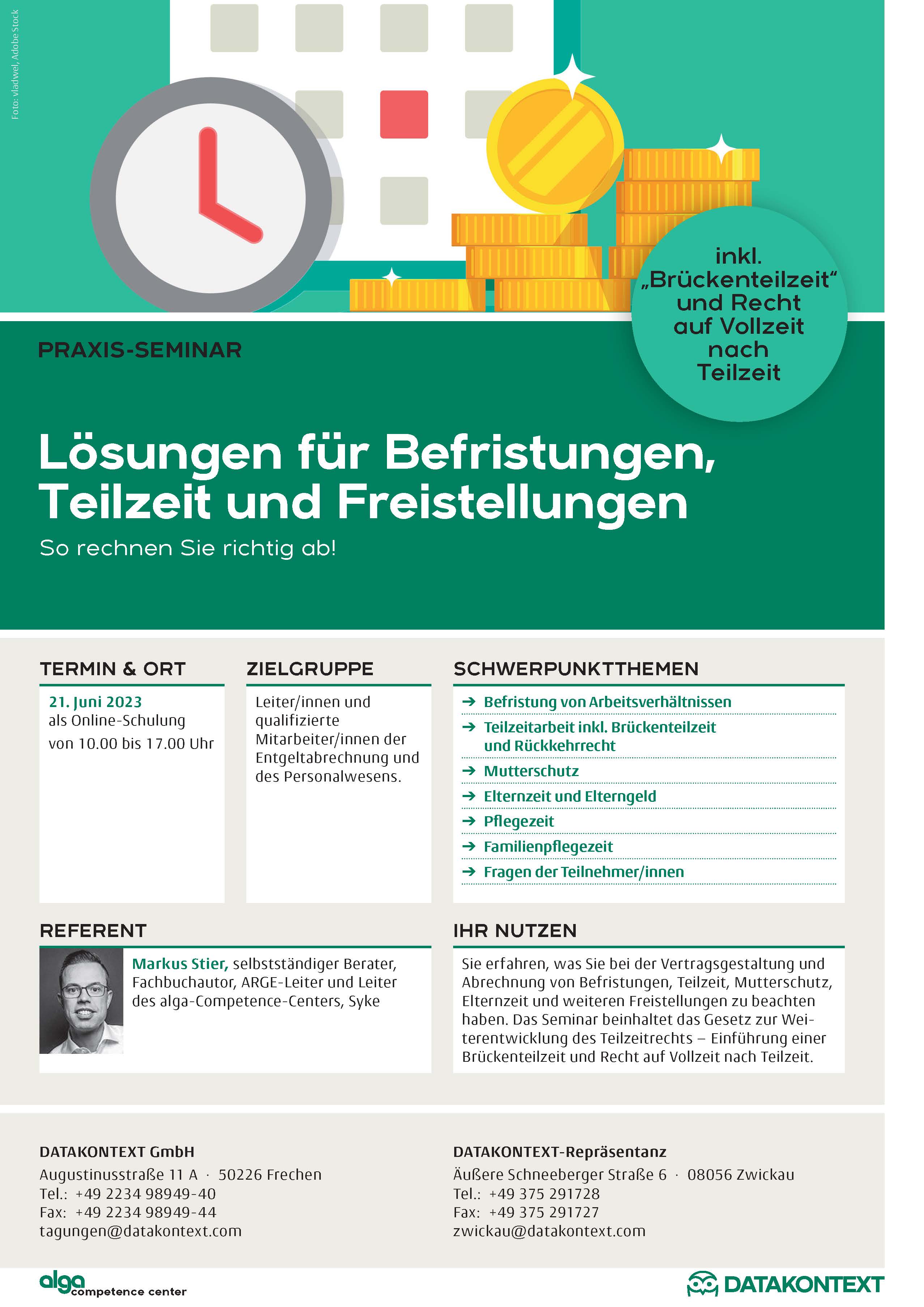 Lösungen für Befristungen, Teilzeit und Freistellungen