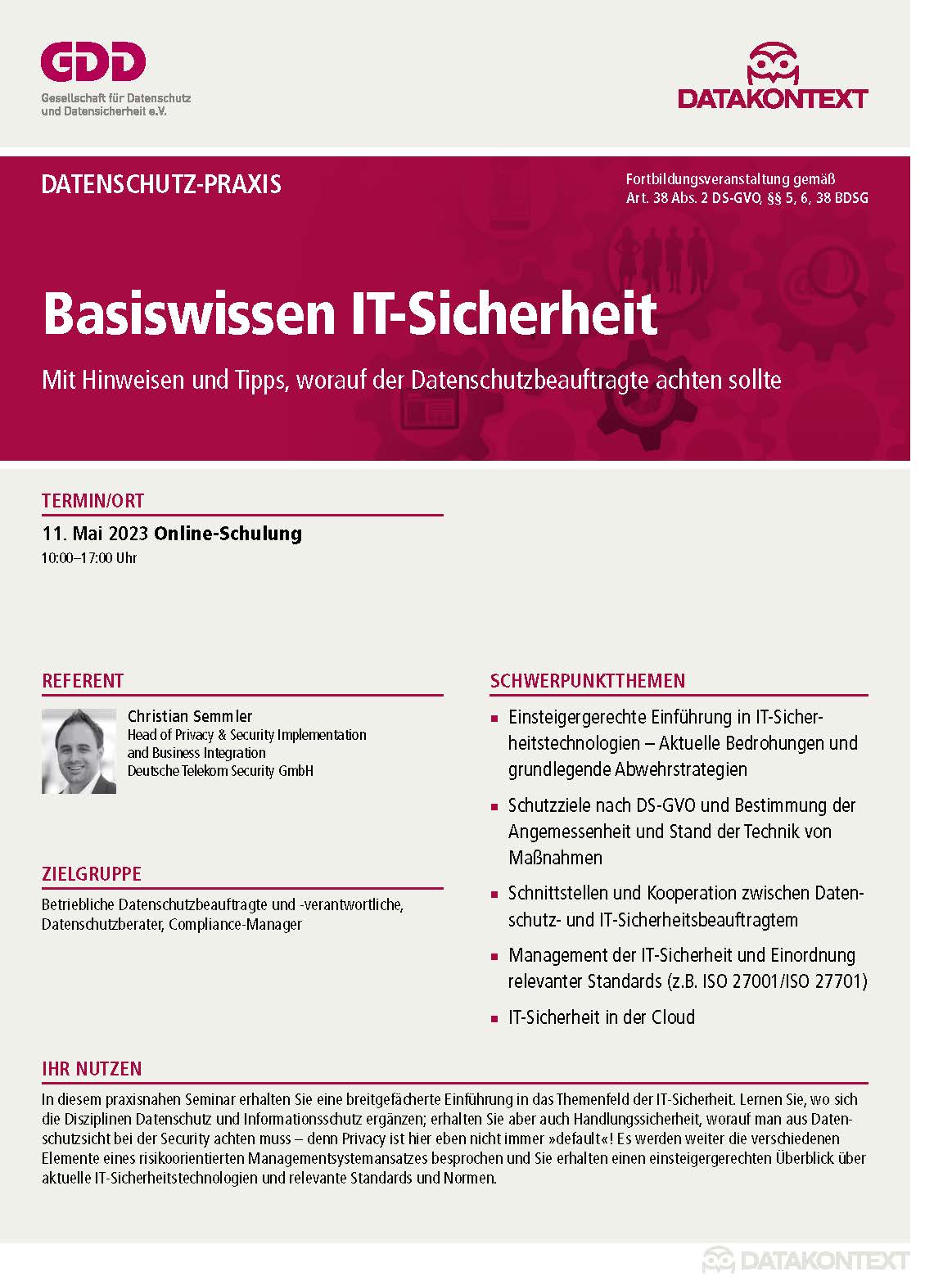 Basiswissen IT-Sicherheit