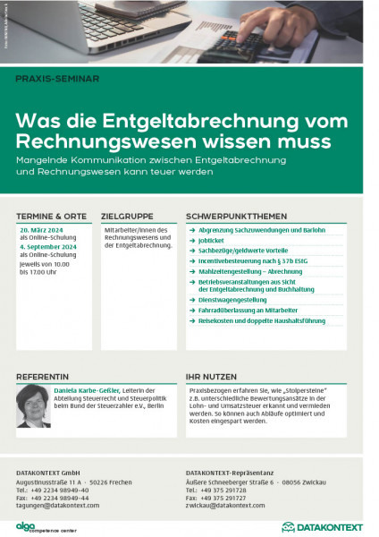 Was die Entgeltabrechnung vom Rechnungswesen wissen muss