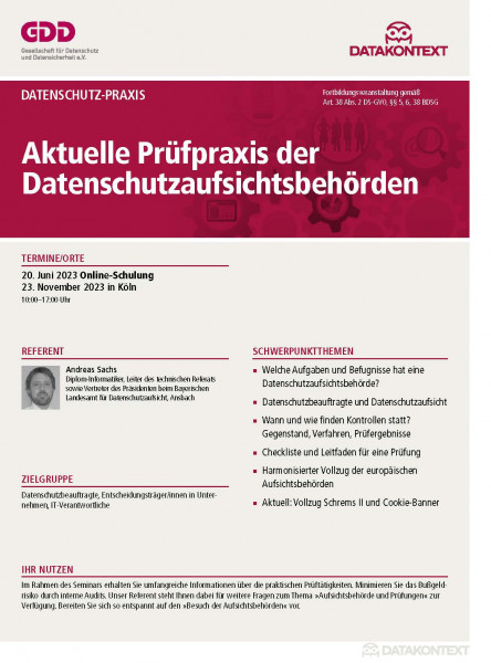 Aktuelle Prüfpraxis der Datenschutzaufsichtsbehörden