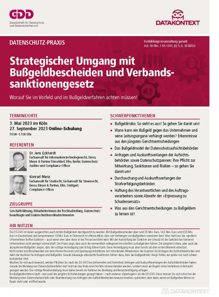 Strategischer Umgang mit Bußgeldbescheiden und Verbandssanktionengesetz