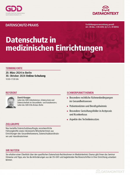 Datenschutz in medizinischen Einrichtungen
